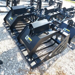 Heavy-Duty 72" Rock Grapple Bucket – Universal Skid Steer Mount