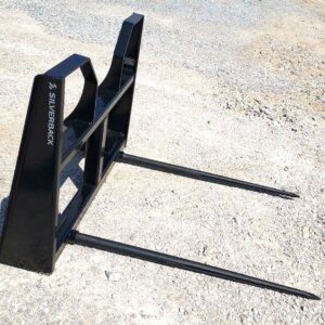 2 Spear Round Bale Skid Steer Attachment – Made in America | 3-Year Warranty